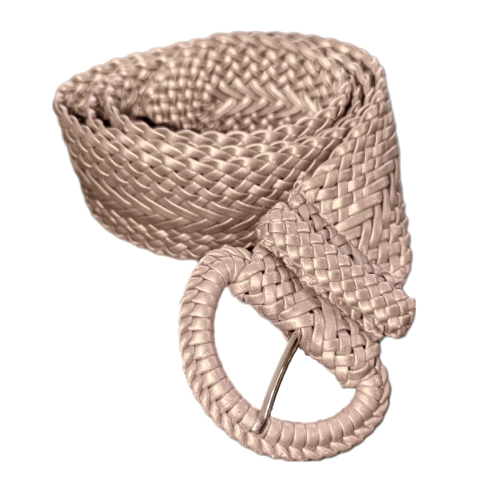 Gold Mesh Belt with Covered Buckle